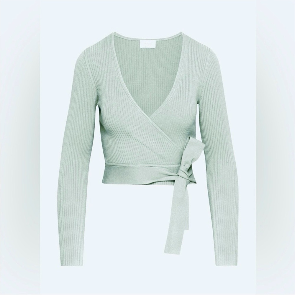 Little Moon All Tied Up Longsleeve Sweater in Turquoise